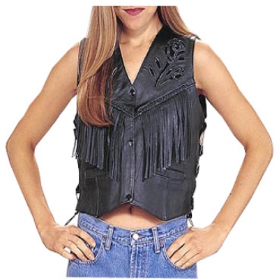 Women Leather Vests-HMB-0355A