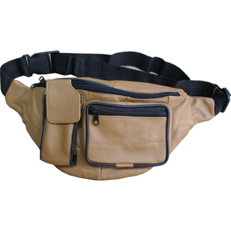 Leather Fannypack Money Pouch Bag-HMB-2152B
